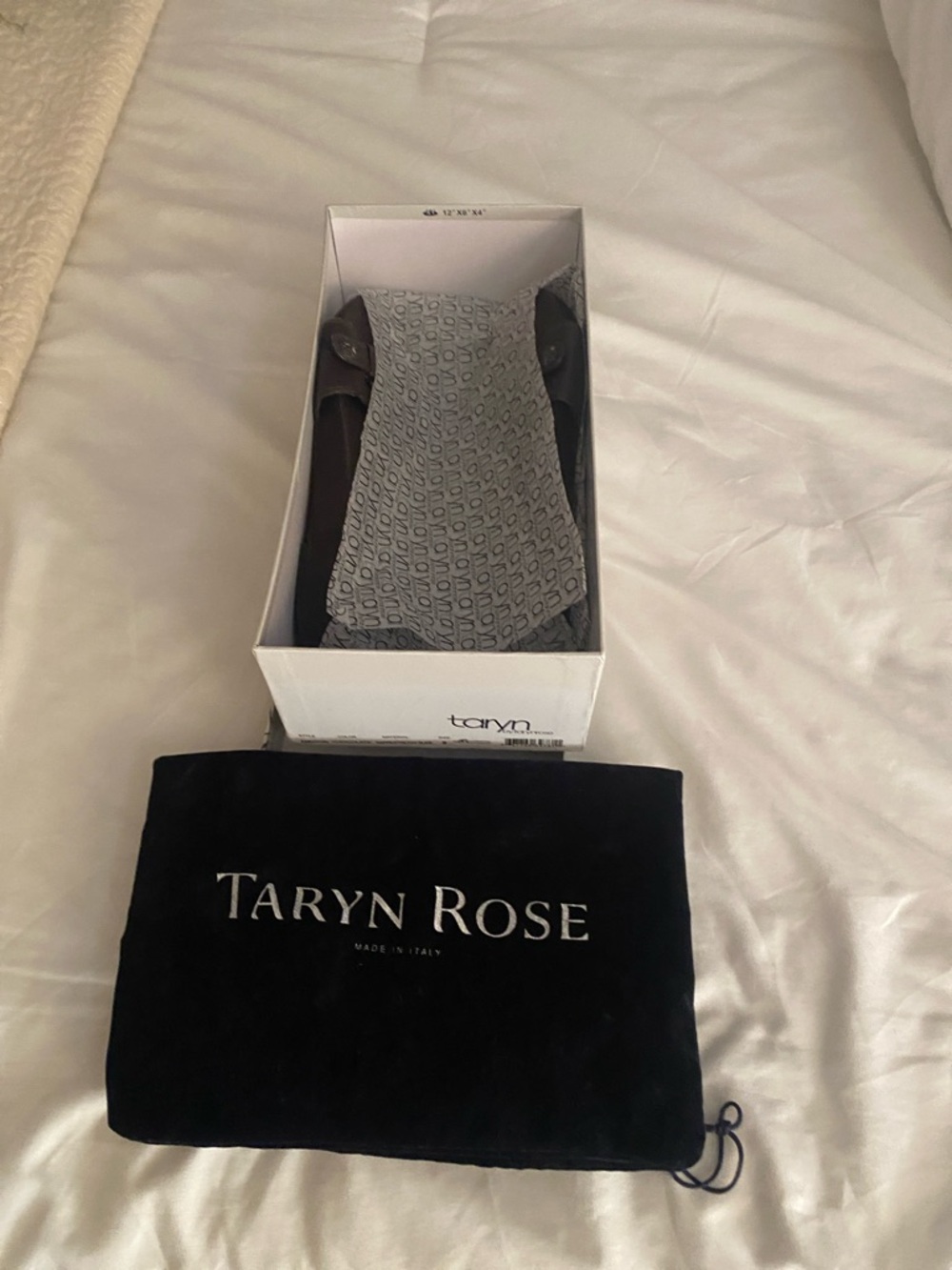 Taryn Rose chocolate brown slide